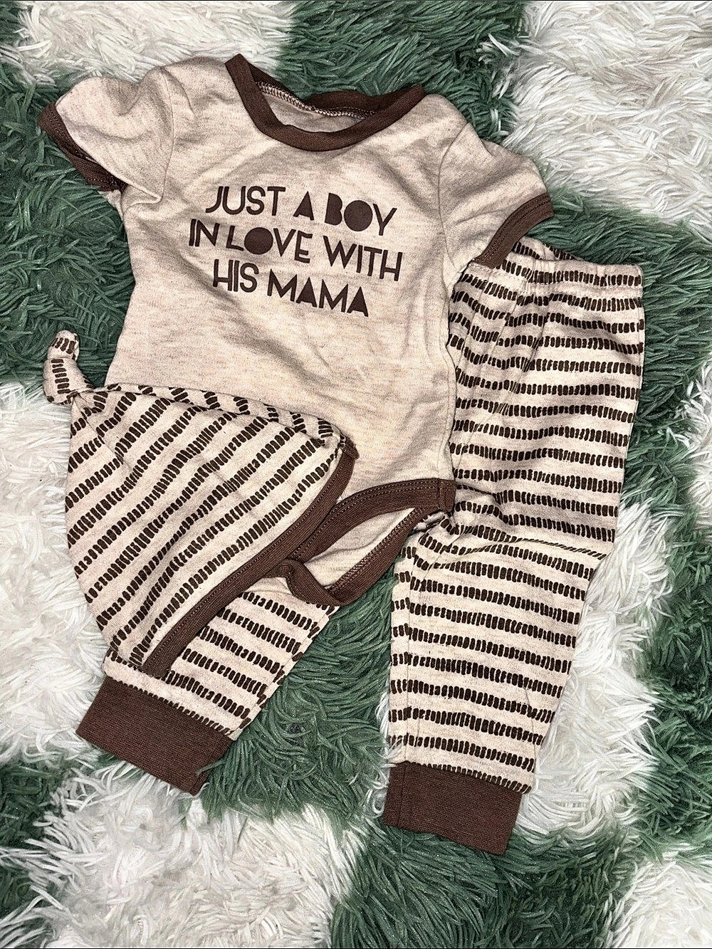Baby Essentials Just A Boy In Love With His Mama 3-Piece Set 6M